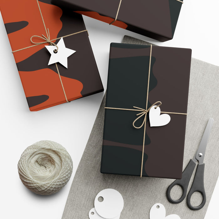 Halloween Ghosts Gift Wrap Paper – Spooky Black Crescent Moon Wrapping Sheet