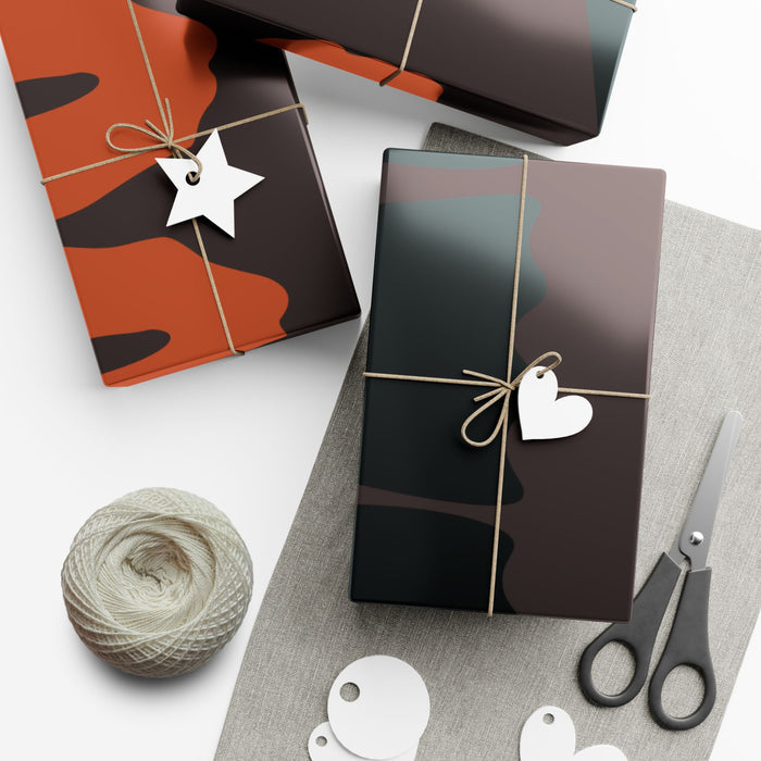 Halloween Ghosts Gift Wrap Paper – Spooky Black Crescent Moon Wrapping Sheet