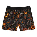 Halloween Jack-O'-Lantern Reaper Swim Shorts — Men’s Spooky Beach Trunks