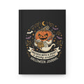 Halloween Journal — Mischievous Pumpkin & Moonlit Bats Hardcover Journal