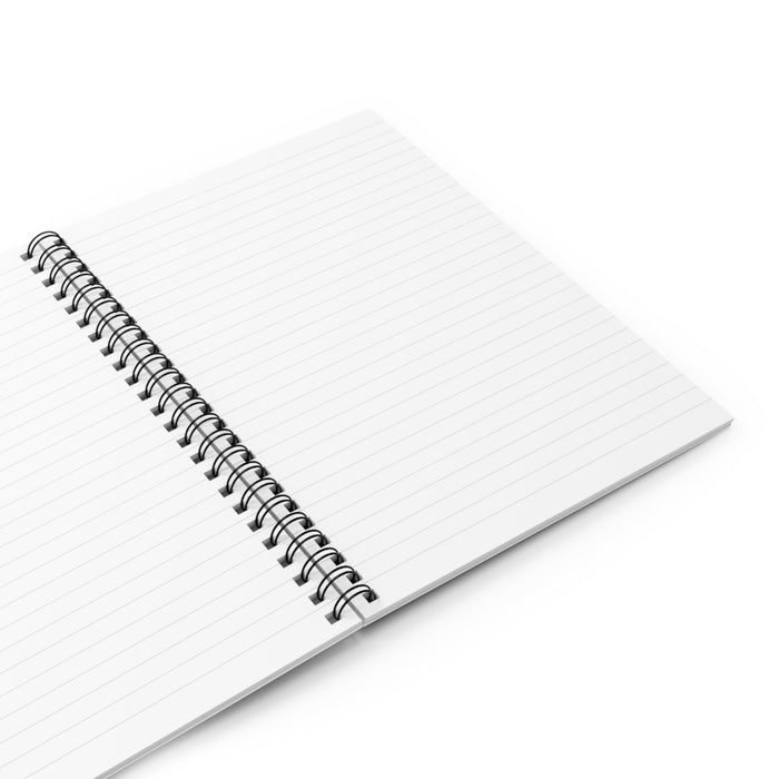 Happy Halloween Ghost Notebook — Cute Pink Halloween Spiral Journal (Ruled)