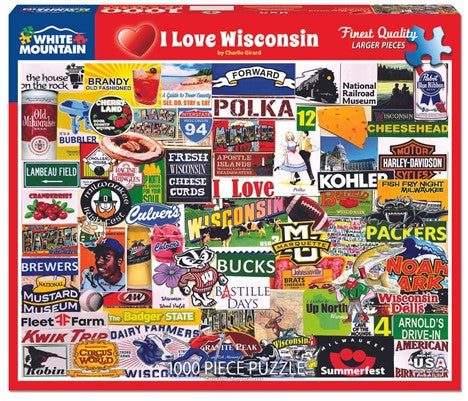 I Love Wisconsin 1000 pc
