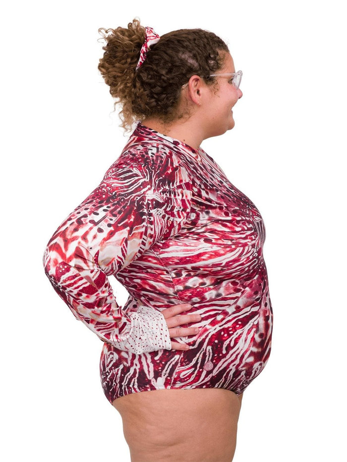 Model: Angela is working towards her Master of Professional Science in Marine Conservation. She is 5'6", 235 lbs, 42E and is wearing a 3XL.