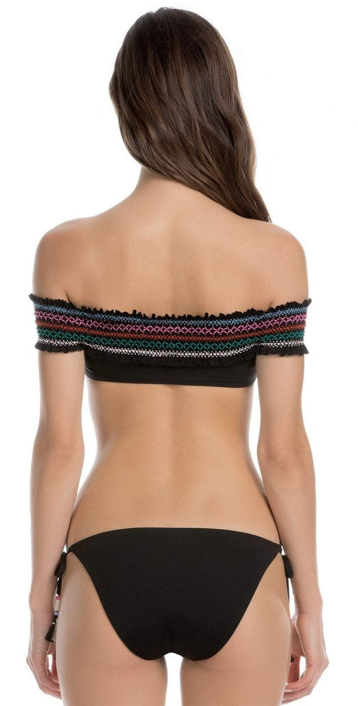 Isabella Rose Crystal Cove Off The Shoulder Top 4913684-BLK: