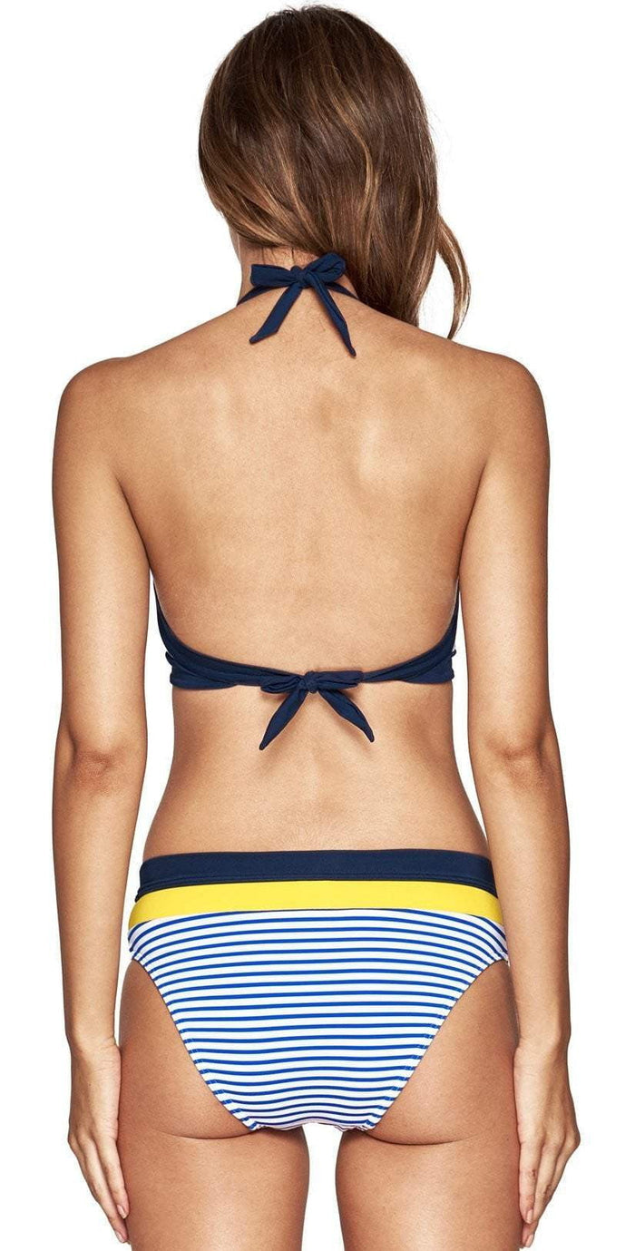 Jets Panama Plunge Lace Up Bra Bikini Top J4870-OCNC:
