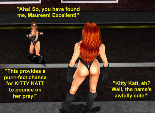 JMR-CS-012  MIGHTY MAUREEN vs. KITTY KATT  Computer Art Story