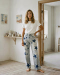 Kayla Relaxed Straight Jean || Foam - Blue Stars