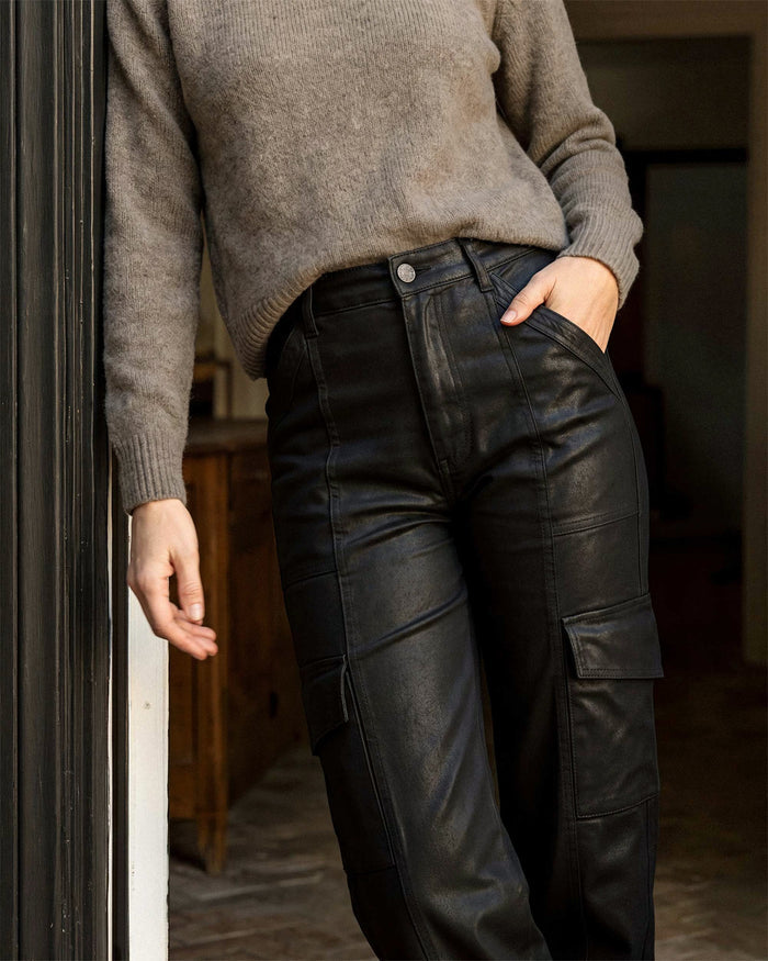 Keegan Cargo Pant || Coated Black