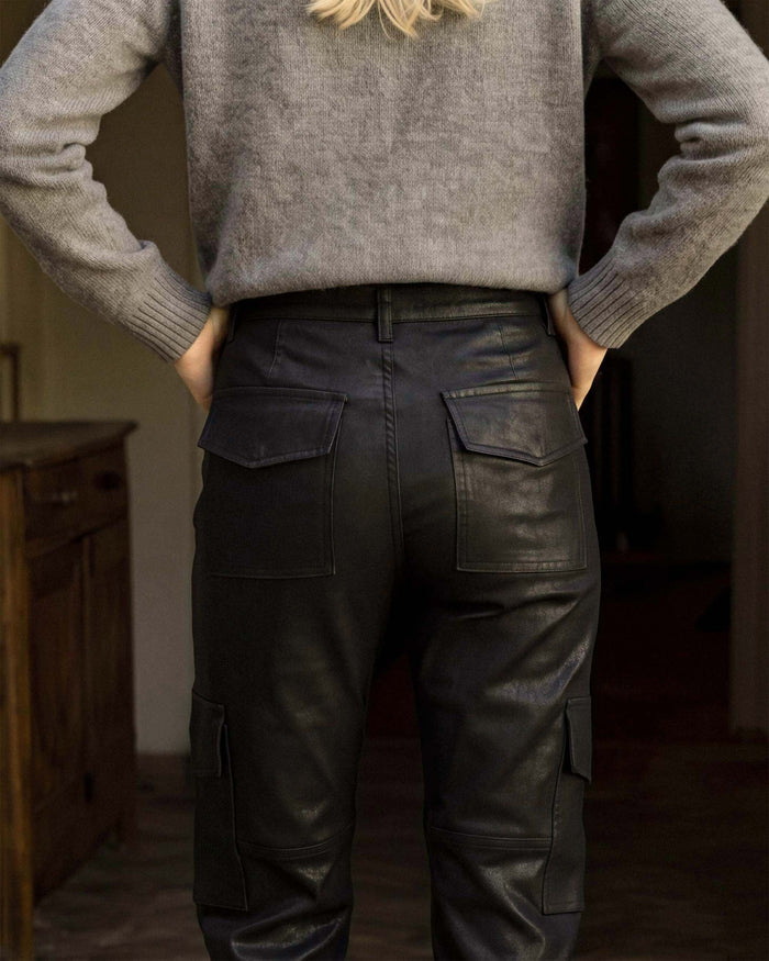 Keegan Cargo Pant || Coated Black