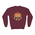 Kids Halloween Pumpkin Demon Crewneck Sweatshirt