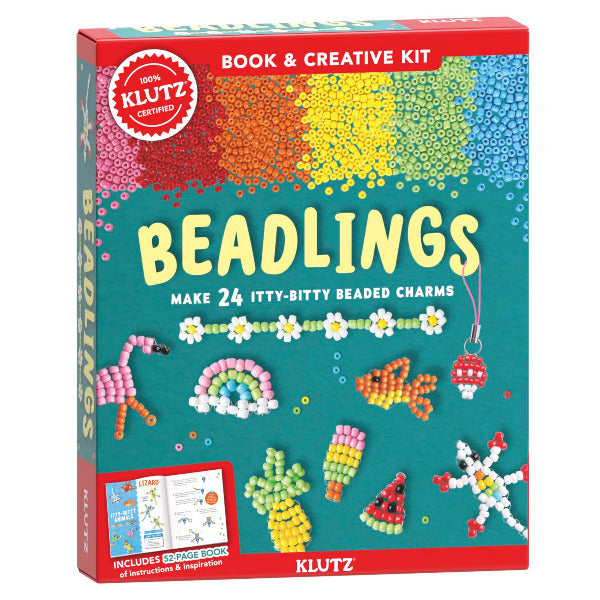 Klutz Beadlings creative kit packaging with colorful beads