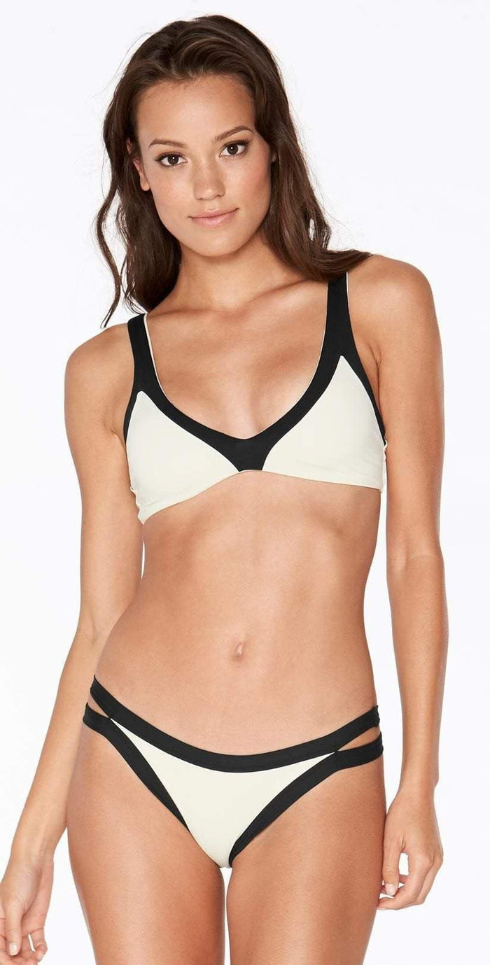 L Space Domino Misty Bralette Top in Cream CBMTT18-CRM: