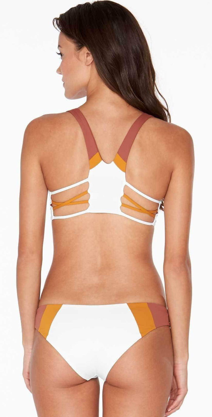 L Space Mia Color Block Bottom in White CBMAC18-WHT: