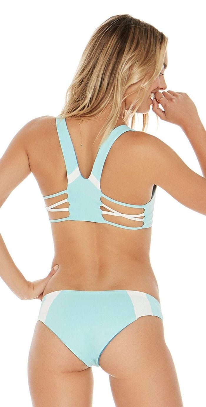 L Space Mia Color Block Reversible Bottom in Light Turquoise CBMAC16-LIT: