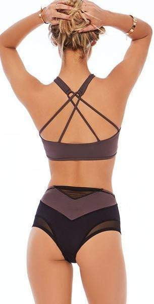 L Space Nevada Bitsy High Waist Bottom in Pebble LANEB17-PEB: