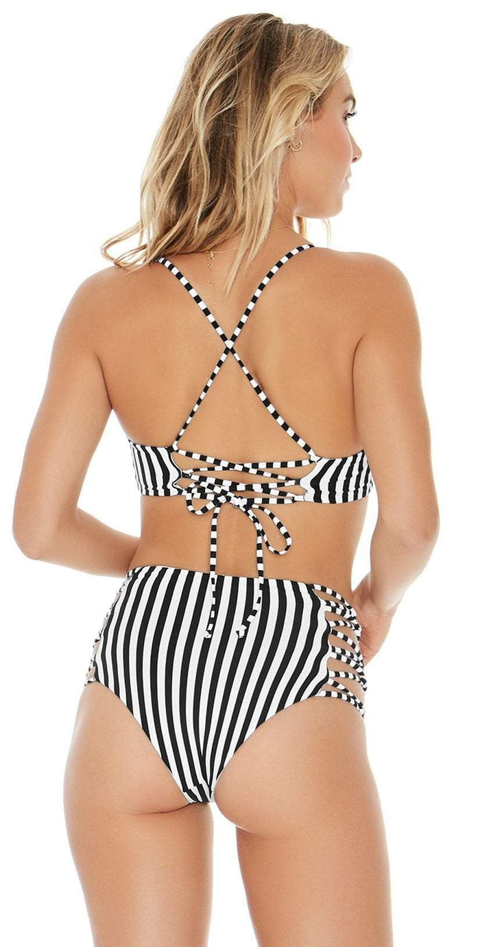 L Space Domino Stripe Reversible Tripp High Waist Bottom LSTRB18-DST: