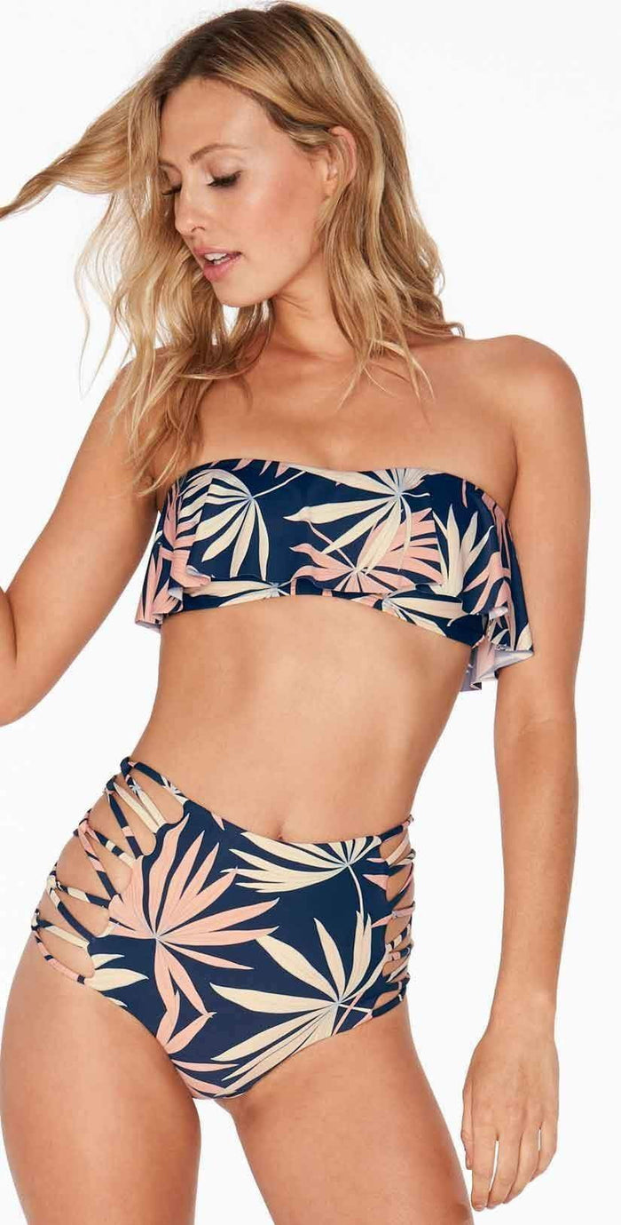 L Space Tripp Bottom in Polynesian Palm PNTRB18-NVY: