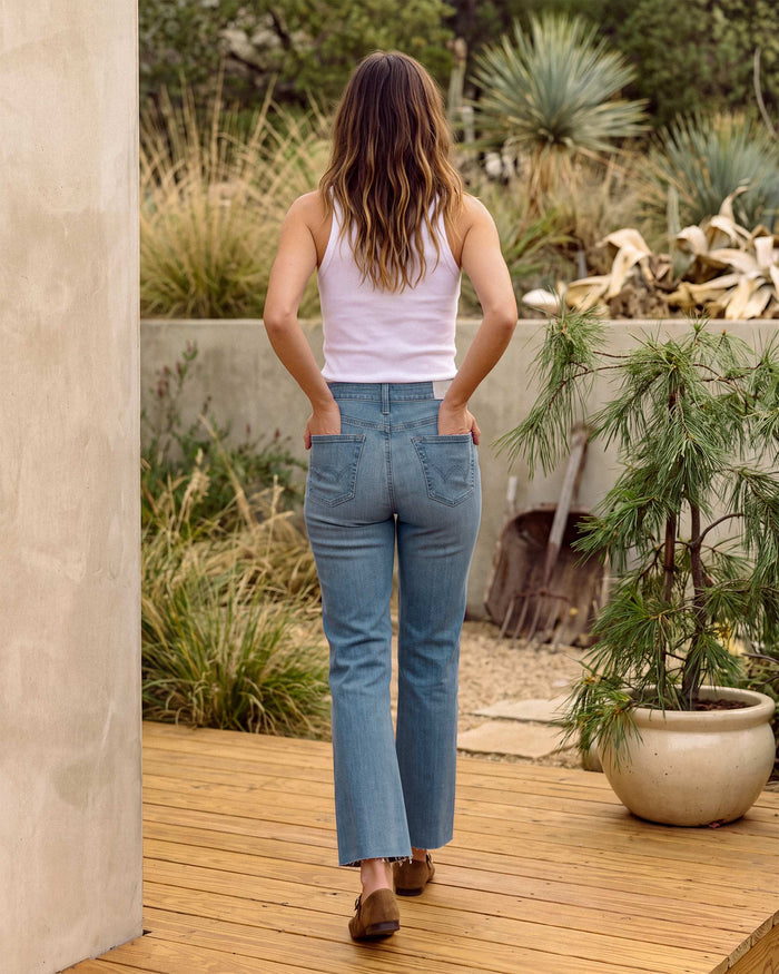 Lark Ankle Bootcut || Azure