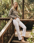 Lark Ankle Bootcut || Eggshell Embroidery