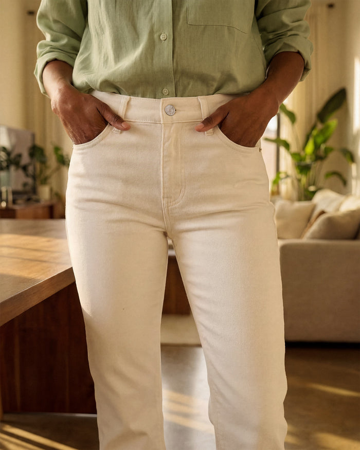 Lark Ankle Bootcut || Milky White