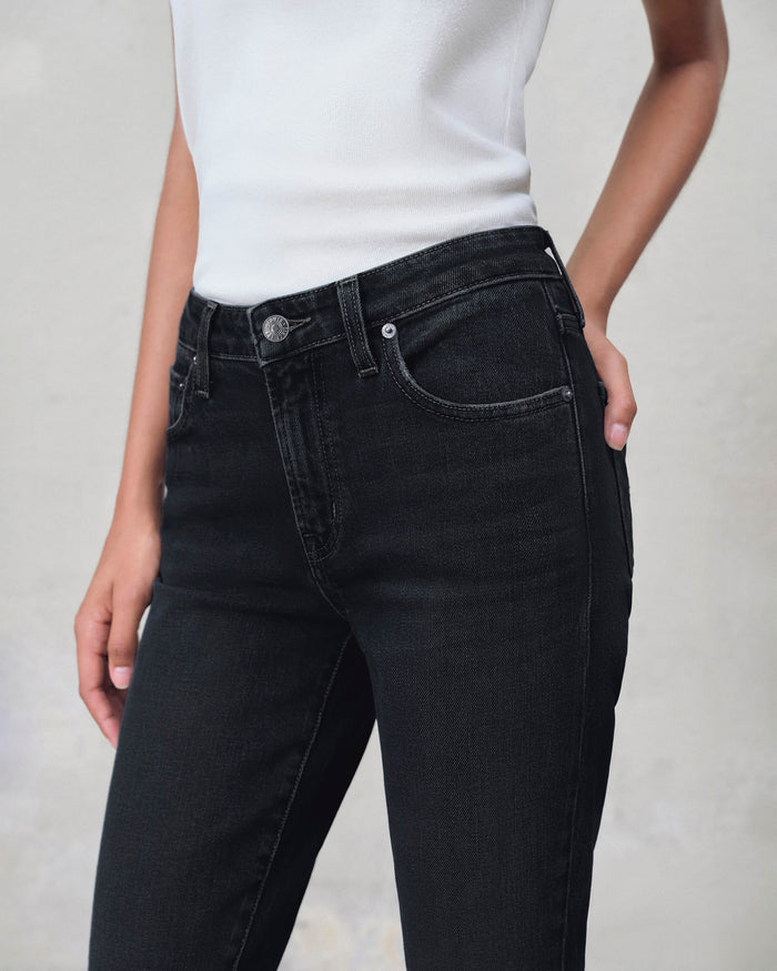 EDWIN USA designer women's jeans made in USA in black with a sleek fit and classic styling