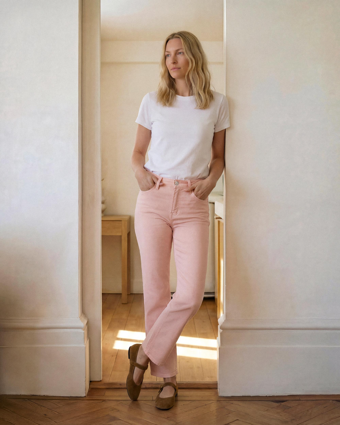 Lark Ankle Bootcut || Peach