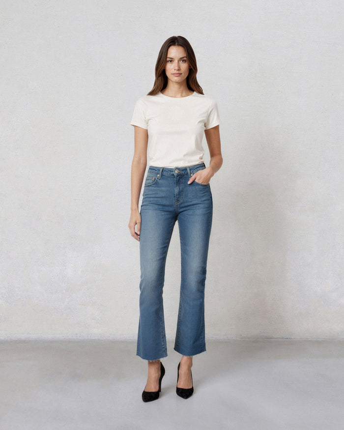 Lark Bootcut With Raw Hem || Emory