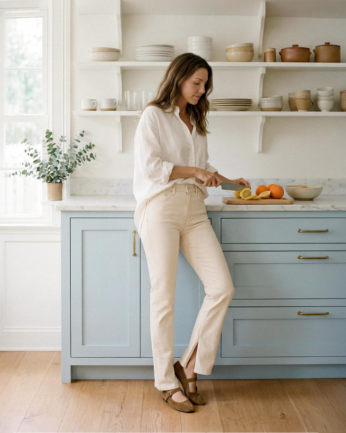 Lark Bootcut With Split Inseam || Plaster