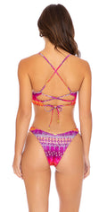 Luli Fama Jeweled High Leg Bottom back