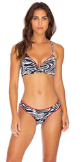Luli Fama Jungle Queen Cross Back Bustier Top In Perla l236m63-003: