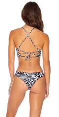 Luli Fama Jungle Queen Stitched Straps Moderate Bottom In Perla l236349-003: