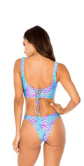 Luli Fama Mar Y Sal Reversible High Leg Brazilian Bottom L605N50 111: