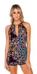 Luli Fama Noches de Sevilla Lace Trim Senorita Romper L586N73 111: