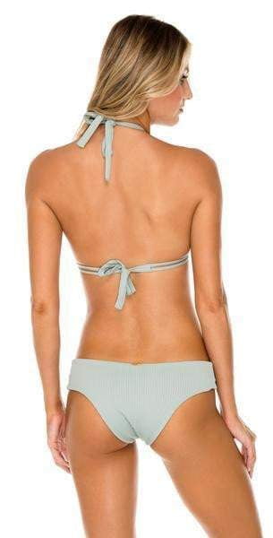 Luli Fama Orillas del Mar Crossover Moderate Bikini Bottom In Green L500N07 480:
