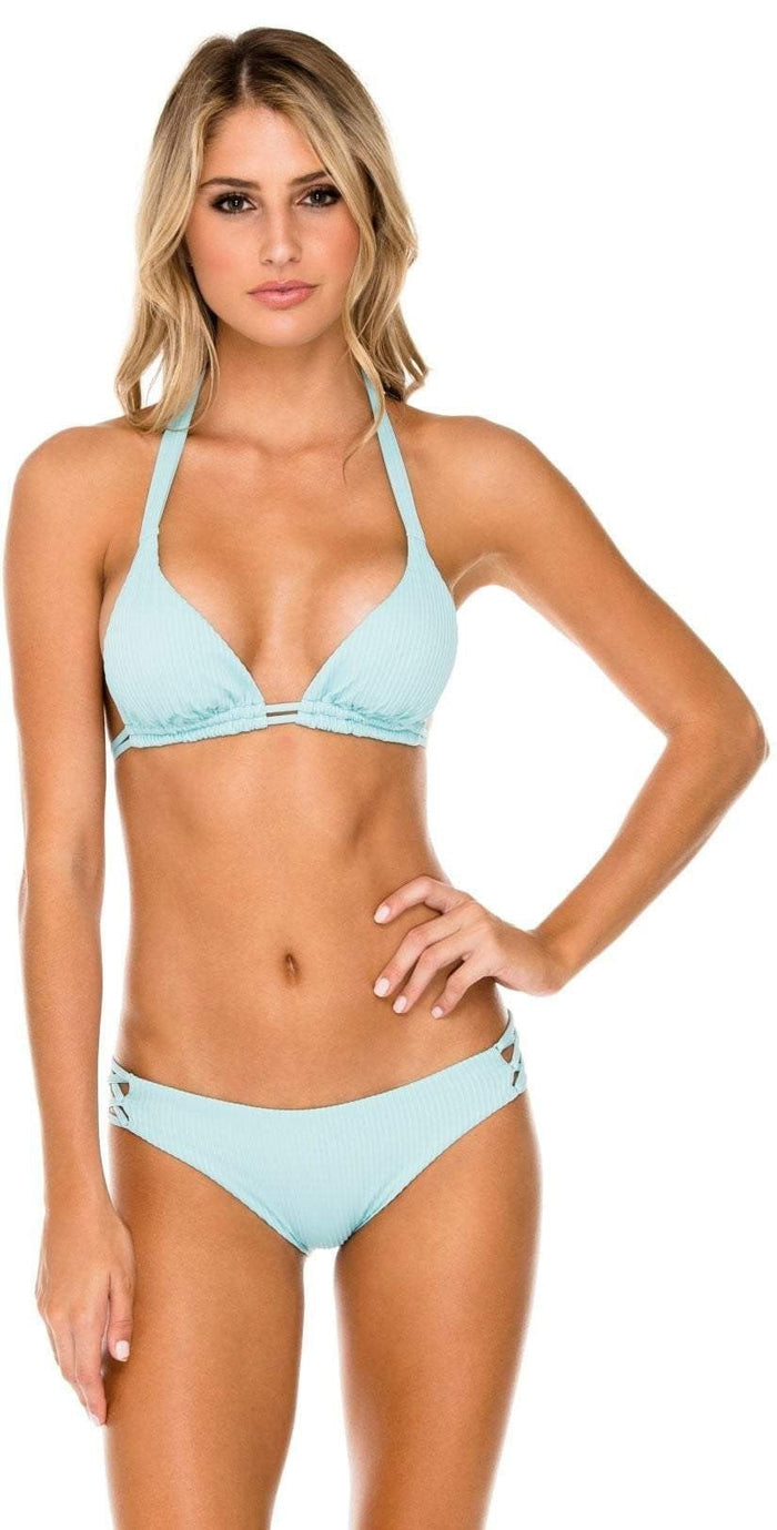 Luli Fama Orillas del Mar Laced Up Full Bottom in Light Blue L500N40 479: