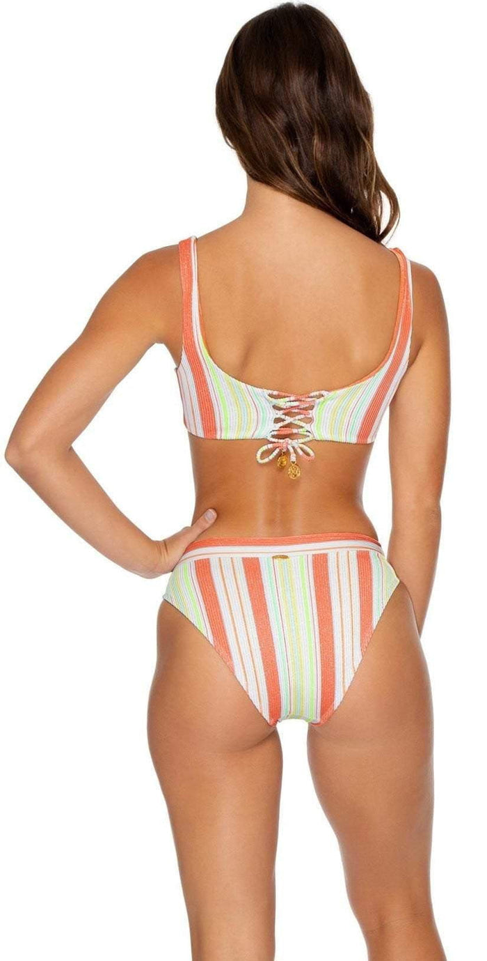 Luli Fama Playtime High Leg Banded Waist Bottom L634N56-517: