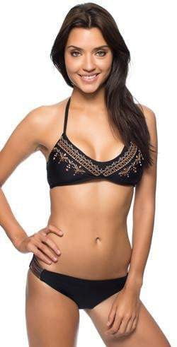 Luxe by Lisa Vogel Premier Tab Side Bottom in Black LU32366-BLK: