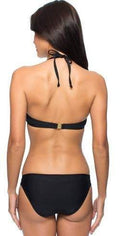 Luxe by Lisa Vogel Premier Tab Side Bottom in Black LU32366-BLK: