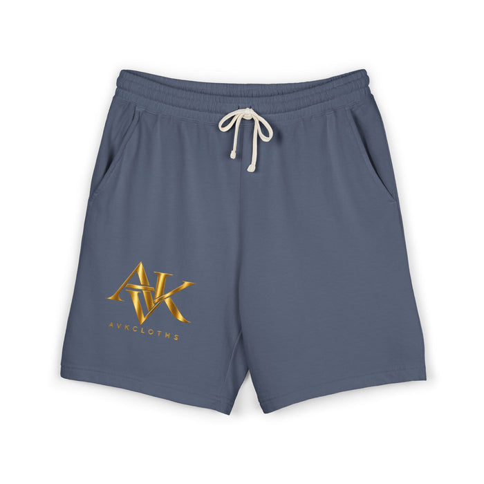 Luxury Monogram Fleece Shorts — AVK Gold Logo