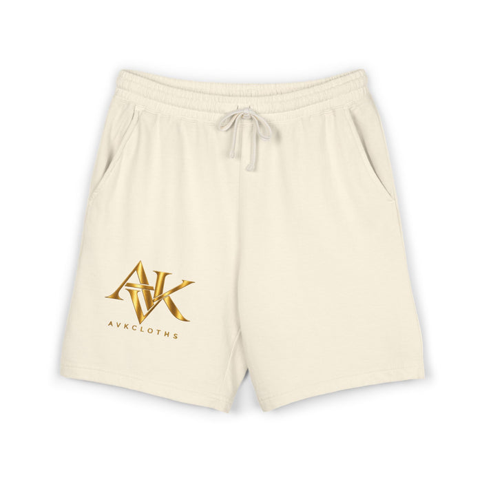 Luxury Monogram Fleece Shorts — AVK Gold Logo