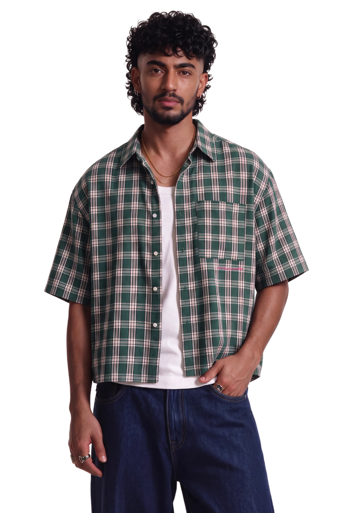 Macha Madras // Short Sleeve Boxy Shirt Urban Monkey®