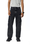 Machine Denim Cargo Pants_Royal Enfield x Urban Monkey - Urban Monkey® - UM24A_RE_DE1_XS