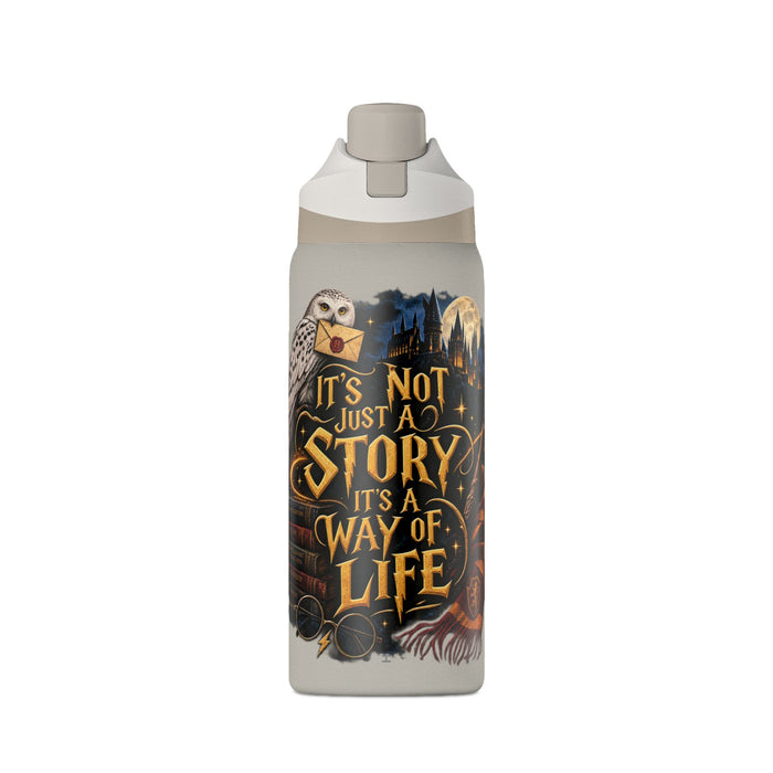 Magic Book Quote 32oz Insulated Water Bottle