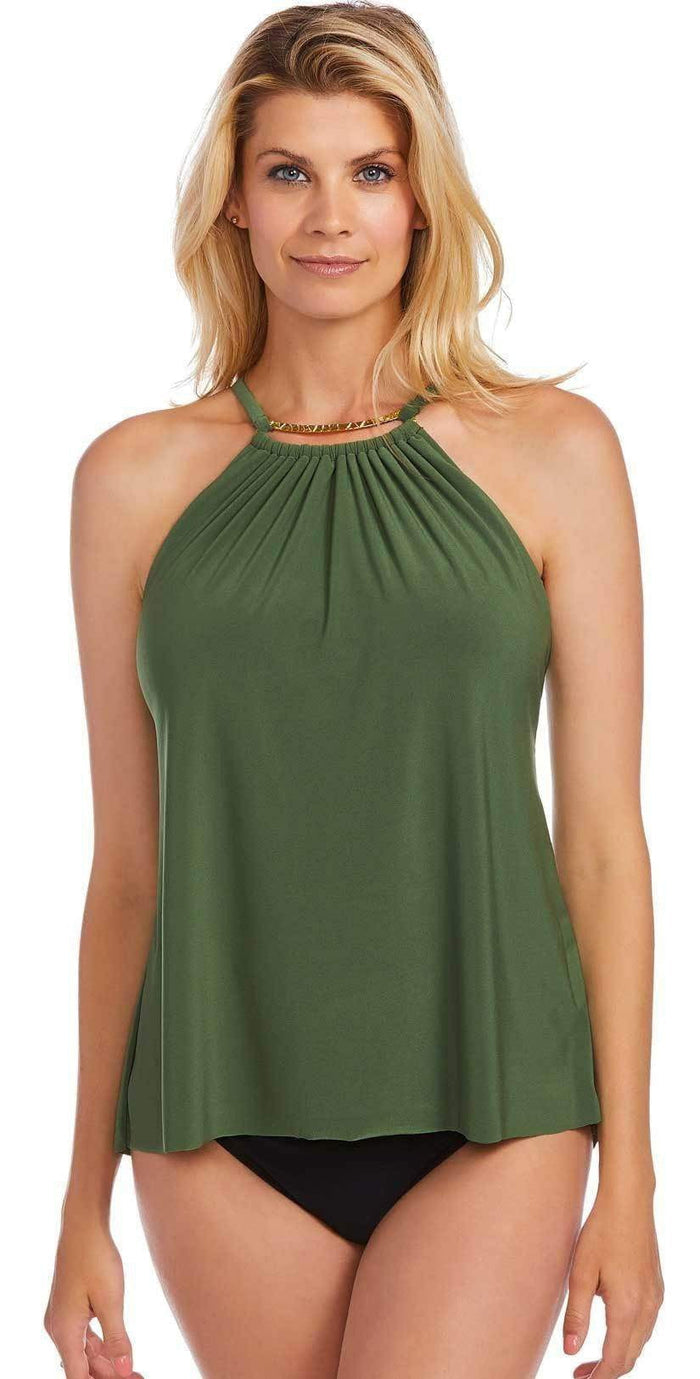 Magicsuit A Lister Marni Tankini Top in Olive Green 6003007-OLVGR: