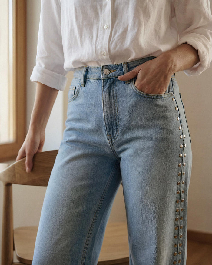 Marli Super Wide Leg || Juniper Stud