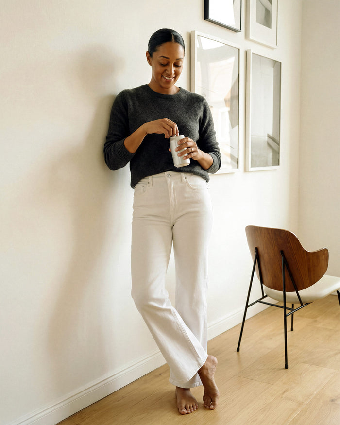 Marli Wide Leg Ankle || Eggshell