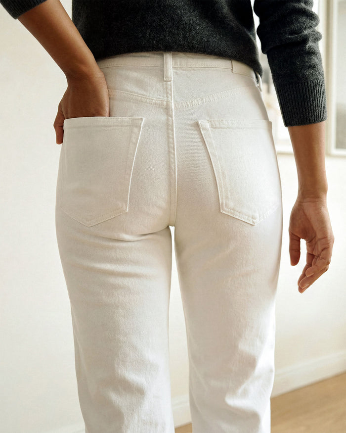 Marli Wide Leg Ankle || Eggshell