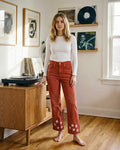 Marli Wide Leg Ankle || Flame Scarlet - USA Map