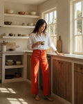 Marli Wide Leg Ankle || Flame Scarlet