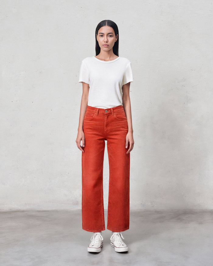 Marli Wide Leg Ankle || Flame Scarlet